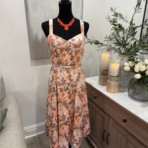 Eva Mendes for New York and Company Fit and Flare Belted Sleeveless Dress